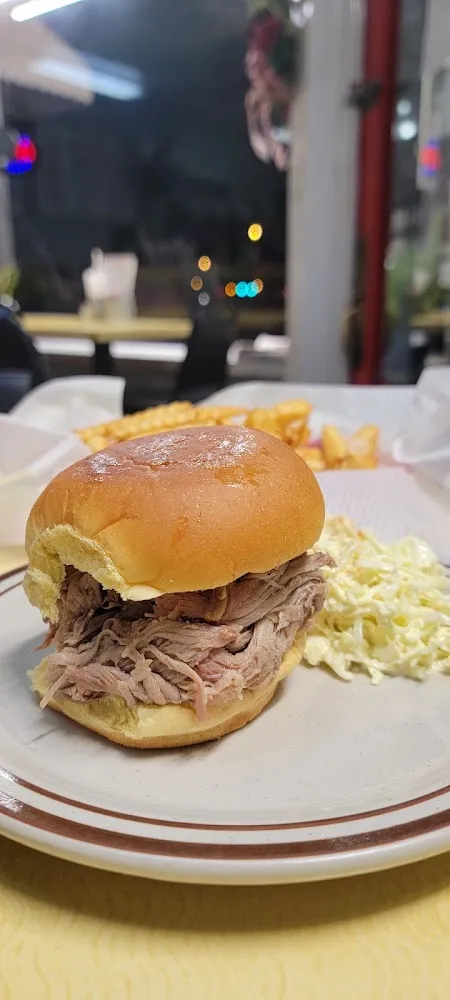 Pulled Pork Sandwich with Coleslaw on the Side