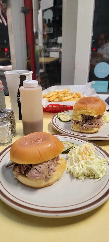 Pulled Pork with Coleslaw Sandwich